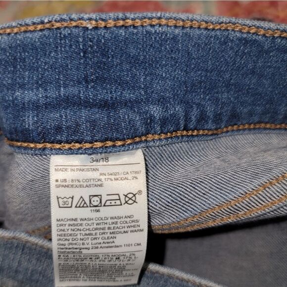 Banana Republic High Rise Skinny Distress Washwell Denim Jeans 34 Tall / 18 Nwt - Picture 4 of 8